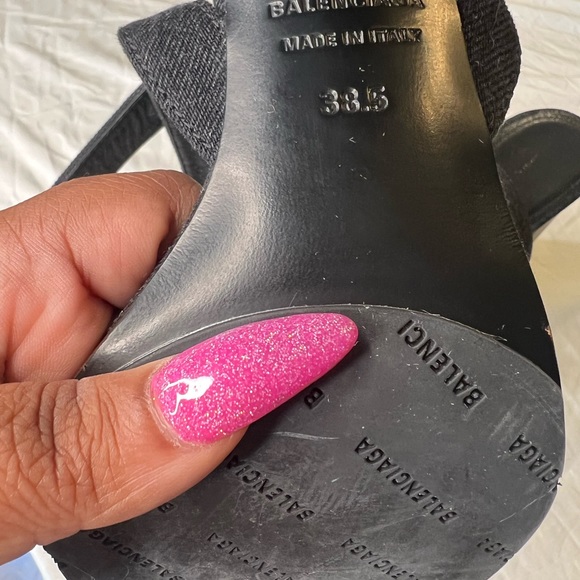 BALENCIAGA Denim Wraparound Sandal - Picture 4 of 5